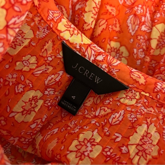 ❤️ J. Crew Orange Cream Relaxed Blouse with Mandarin Collar 4 - Picture 6 of 11